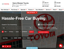 Tablet Screenshot of genemessertoyota.com